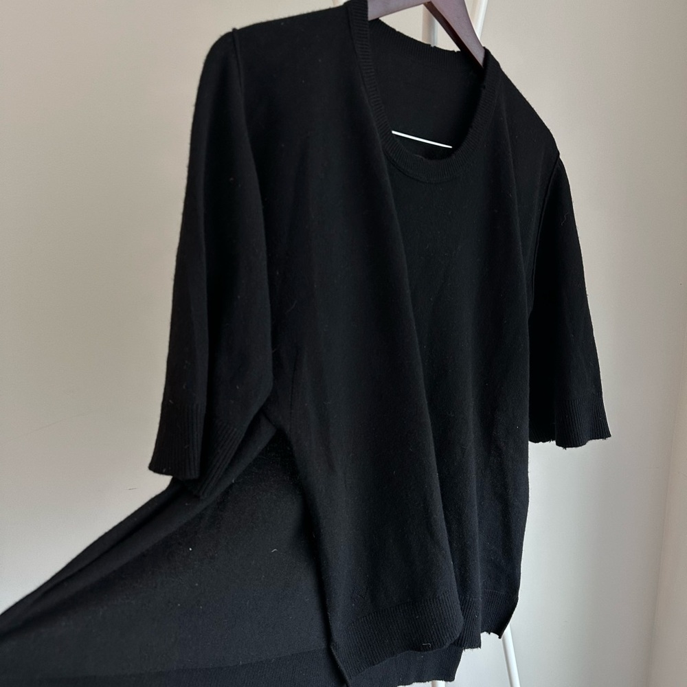 Zadig & Voltaire Black Side Slit Cashmere Sweater